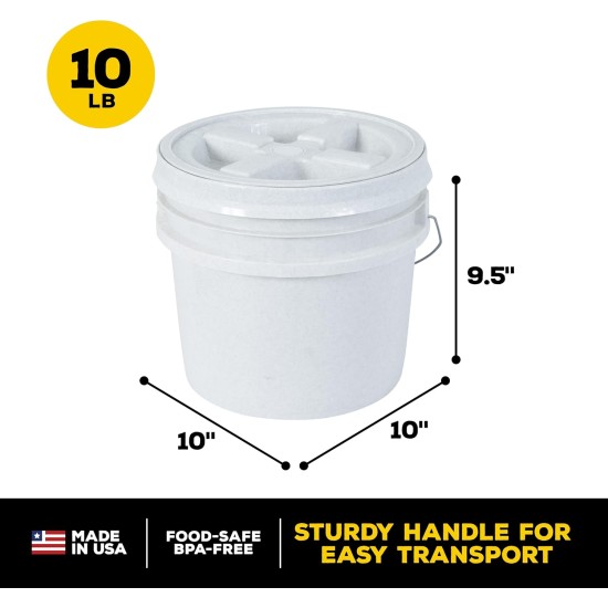 Gamma2 Vittles Vault 25 lb Airtight Bucket Container for Food Storage, Food Grade and BPA Free Gamma2 Vittles Vault 25 lb Airtight Bucket Container for Food Storage, Food Grade and BPA Free