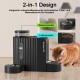 Gardner Pet Automatic Feeder for Cats/Dogs, 2 Bowls (6 L x 2), Automatic Cat Feeder and Water Dispenser Dog with Stainless Steel Bowl, No Electricity, BPA-Free, Gravity Cat Food, Automatic Black Gardner Pet Automatic Feeder for Cats/Dogs, 2 Bowls (6 L x 2), Automatic Cat Feeder and Water Dispenser Dog with Stainless Steel Bowl, No Electricity, BPA-Free, Gravity Cat Food, Automatic Black