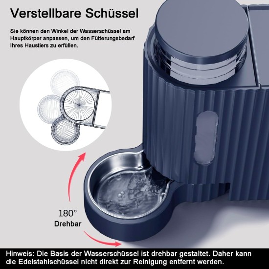 Gardner Pet Automatic Feeder for Cats/Dogs, 2 Bowls (6 L x 2), Automatic Cat Feeder and Water Dispenser Dog with Stainless Steel Bowl, No Electricity, BPA-Free, Gravity Cat Food, Automatic Black Gardner Pet Automatic Feeder for Cats/Dogs, 2 Bowls (6 L x 2), Automatic Cat Feeder and Water Dispenser Dog with Stainless Steel Bowl, No Electricity, BPA-Free, Gravity Cat Food, Automatic Black