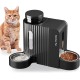 Gardner Pet Automatic Feeder for Cats/Dogs, 2 Bowls (6 L x 2), Automatic Cat Feeder and Water Dispenser Dog with Stainless Steel Bowl, No Electricity, BPA-Free, Gravity Cat Food, Automatic Black Gardner Pet Automatic Feeder for Cats/Dogs, 2 Bowls (6 L x 2), Automatic Cat Feeder and Water Dispenser Dog with Stainless Steel Bowl, No Electricity, BPA-Free, Gravity Cat Food, Automatic Black