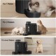 Gardner Pet Automatic Feeder for Cats/Dogs, 2 Bowls (6 L x 2), Automatic Cat Feeder and Water Dispenser Dog with Stainless Steel Bowl, No Electricity, BPA-Free, Gravity Cat Food, Automatic Black Gardner Pet Automatic Feeder for Cats/Dogs, 2 Bowls (6 L x 2), Automatic Cat Feeder and Water Dispenser Dog with Stainless Steel Bowl, No Electricity, BPA-Free, Gravity Cat Food, Automatic Black