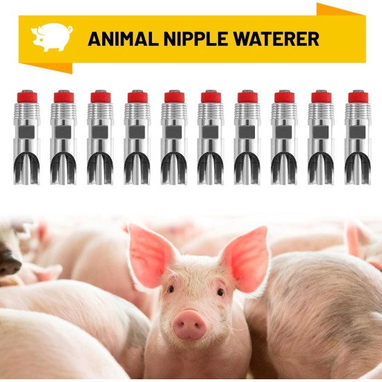 Gokelomg 10 Automatischer Nippel Wasser Aus Edelstahl Schwein, Automatische Wasser Düse, Trink Nippel Gokelomg 10 Automatischer Nippel Wasser Aus Edelstahl Schwein, Automatische Wasser Düse, Trink Nippel