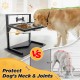 Grand Line Elevated Dog Bowls, 7-Way Height Adjustable, 10° Tilted, Raised Dog Bowl Stand with Leak-proof Mat, Two 1.5L Stainless Steel Dog Bowls for Large, Medium and Small Dogs