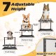Grand Line Elevated Dog Bowls, 7-Way Height Adjustable, 10° Tilted, Raised Dog Bowl Stand with Leak-proof Mat, Two 1.5L Stainless Steel Dog Bowls for Large, Medium and Small Dogs