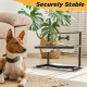 Grand Line Elevated Dog Bowls, 7-Way Height Adjustable, 10° Tilted, Raised Dog Bowl Stand with Leak-proof Mat, Two 1.5L Stainless Steel Dog Bowls for Large, Medium and Small Dogs