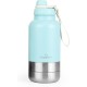 GrandTies Insulated Portable Dog Water Bottle with 2 Removable Dog Bowl Dispenser, Leakproof Dog Food Travel Container, Dog Accessories for Walking, Hiking, Camping (950ml, Matte Black) GrandTies Insulated Portable Dog Water Bottle with 2 Removable Dog Bowl Dispenser, Leakproof Dog Food Travel Container, Dog Accessories for Walking, Hiking, Camping (950ml, Matte Black)