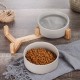 Green Ceramic Dog Bowl, Feeding Bowl for Dogs and Cats with Solid Wood Stand (Pack of 2) Green Ceramic Dog Bowl, Feeding Bowl for Dogs and Cats with Solid Wood Stand (Pack of 2)