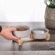 Green Ceramic Dog Bowl, Feeding Bowl for Dogs and Cats with Solid Wood Stand (Pack of 2) Green Ceramic Dog Bowl, Feeding Bowl for Dogs and Cats with Solid Wood Stand (Pack of 2)