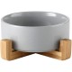 Green Ceramic Dog Bowl, Feeding Bowl for Dogs and Cats with Solid Wood Stand (Pack of 2) Green Ceramic Dog Bowl, Feeding Bowl for Dogs and Cats with Solid Wood Stand (Pack of 2)