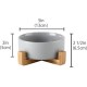 Green Ceramic Dog Bowl, Feeding Bowl for Dogs and Cats with Solid Wood Stand (Pack of 2) Green Ceramic Dog Bowl, Feeding Bowl for Dogs and Cats with Solid Wood Stand (Pack of 2)