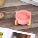 Green Ceramic Dog Bowl, Feeding Bowl for Dogs and Cats with Solid Wood Stand (Pack of 2) Green Ceramic Dog Bowl, Feeding Bowl for Dogs and Cats with Solid Wood Stand (Pack of 2)
