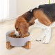 Grey Ceramic Dog Feeding Bowl with Bamboo Stand, Non-Slip, Non-Spill Dog Bowl and Water Bowl, Extra Large Capacity, Pet Feeding Bowl, 1800 ml, Heavy Dog Bowl for Large Dogs Grey Ceramic Dog Feeding Bowl with Bamboo Stand, Non-Slip, Non-Spill Dog Bowl and Water Bowl, Extra Large Capacity, Pet Feeding Bowl, 1800 ml, Heavy Dog Bowl for Large Dogs