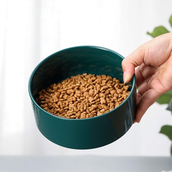 HCHLQLZ Green Phnom Penh Ceramic Dog Bowl Feeding Bowl for Dogs Cats with Solid Wood Stand (Pack of 2) HCHLQLZ Green Phnom Penh Ceramic Dog Bowl Feeding Bowl for Dogs Cats with Solid Wood Stand (Pack of 2)