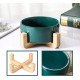 HCHLQLZ Green Phnom Penh Ceramic Dog Bowl Feeding Bowl for Dogs Cats with Solid Wood Stand (Pack of 2) HCHLQLZ Green Phnom Penh Ceramic Dog Bowl Feeding Bowl for Dogs Cats with Solid Wood Stand (Pack of 2)