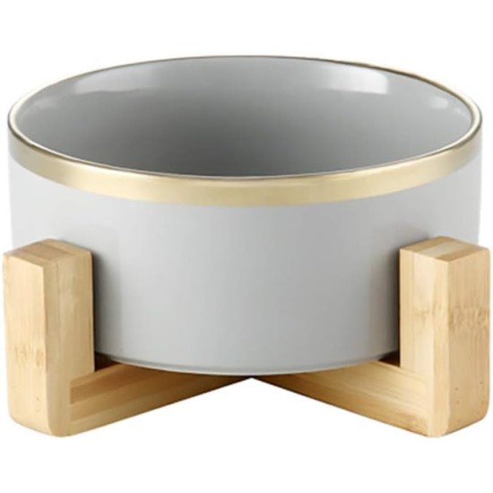 HCHLQLZ Green Phnom Penh Ceramic Dog Bowl Feeding Bowl for Dogs Cats with Solid Wood Stand (Pack of 2) HCHLQLZ Green Phnom Penh Ceramic Dog Bowl Feeding Bowl for Dogs Cats with Solid Wood Stand (Pack of 2)