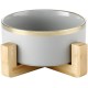 HCHLQLZ Green Phnom Penh Ceramic Dog Bowl Feeding Bowl for Dogs Cats with Solid Wood Stand (Pack of 2) HCHLQLZ Green Phnom Penh Ceramic Dog Bowl Feeding Bowl for Dogs Cats with Solid Wood Stand (Pack of 2)