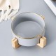 HCHLQLZ Green Phnom Penh Ceramic Dog Bowl Feeding Bowl for Dogs Cats with Solid Wood Stand (Pack of 2) HCHLQLZ Green Phnom Penh Ceramic Dog Bowl Feeding Bowl for Dogs Cats with Solid Wood Stand (Pack of 2)