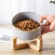 HCHLQLZ Green Phnom Penh Ceramic Dog Bowl Feeding Bowl for Dogs Cats with Solid Wood Stand (Pack of 2) HCHLQLZ Green Phnom Penh Ceramic Dog Bowl Feeding Bowl for Dogs Cats with Solid Wood Stand (Pack of 2)