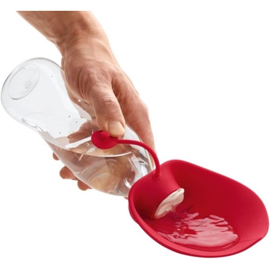 HUNTER Outdoor Drinking Bottle With Silicone Bowl List, 550 ml, Red, Pack of 2 HUNTER Outdoor Drinking Bottle With Silicone Bowl List, 550 ml, Red, Pack of 2