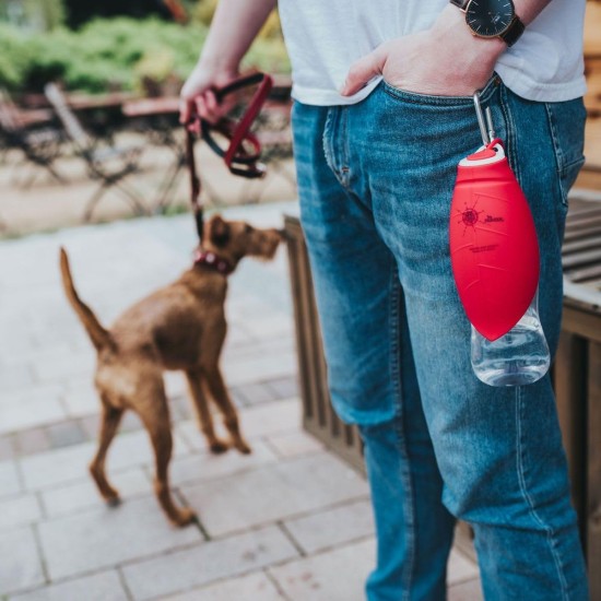 HUNTER Outdoor Drinking Bottle With Silicone Bowl List, 550 ml, Red, Pack of 2 HUNTER Outdoor Drinking Bottle With Silicone Bowl List, 550 ml, Red, Pack of 2