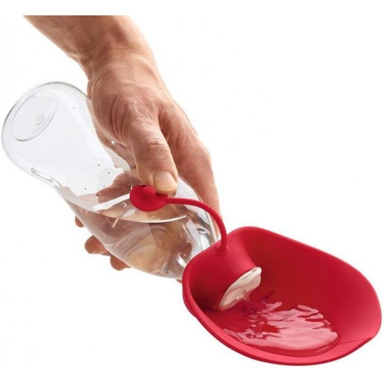 HUNTER Outdoor Drinking Bottle With Silicone Bowl List, 550 ml, Red, Pack of 2 HUNTER Outdoor Drinking Bottle With Silicone Bowl List, 550 ml, Red, Pack of 2