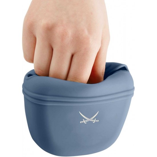 HUNTER Sansibar Morsum Silicone Snack Bag M, Blue/Beige HUNTER Sansibar Morsum Silicone Snack Bag M, Blue/Beige