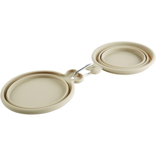 HUNTER Silicone Travel Bowl List, 350 ml, Tan, Pack of 2 HUNTER Silicone Travel Bowl List, 350 ml, Tan, Pack of 2