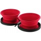 HUNTER Silicone Travel Bowl With Bag List, 750 ml, Red, Pack of 2 HUNTER Silicone Travel Bowl With Bag List, 750 ml, Red, Pack of 2