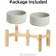 Havniva Adjustable Raised Double Ceramic Bowl Set with Stand, 2 Heights Elevated Food and Water Bowls for Small Breeds, Weighted Dog Bowl, Pet Bowl (15.5 cm, 813 ml, Grey) Havniva Adjustable Raised Double Ceramic Bowl Set with Stand, 2 Heights Elevated Food and Water Bowls for Small Breeds, Weighted Dog Bowl, Pet Bowl (15.5 cm, 813 ml, Grey)