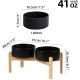 Havniva Adjustable Raised Double Ceramic Bowl Set with Stand, 2 Heights Elevated Food and Water Bowls for Small Breeds, Weighted Dog Bowl, Pet Bowl (15.5 cm, 813 ml, Grey) Havniva Adjustable Raised Double Ceramic Bowl Set with Stand, 2 Heights Elevated Food and Water Bowls for Small Breeds, Weighted Dog Bowl, Pet Bowl (15.5 cm, 813 ml, Grey)