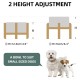Havniva Adjustable Raised Double Ceramic Bowl Set with Stand, 2 Heights Elevated Food and Water Bowls for Small Breeds, Weighted Dog Bowl, Pet Bowl (15.5 cm, 813 ml, Grey) Havniva Adjustable Raised Double Ceramic Bowl Set with Stand, 2 Heights Elevated Food and Water Bowls for Small Breeds, Weighted Dog Bowl, Pet Bowl (15.5 cm, 813 ml, Grey)