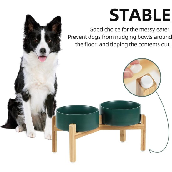 Havniva Adjustable Raised Double Ceramic Bowl Set with Stand, 2 Heights Elevated Food and Water Bowls for Small Breeds, Weighted Dog Bowl, Pet Bowl (15.5 cm, 813 ml, Grey) Havniva Adjustable Raised Double Ceramic Bowl Set with Stand, 2 Heights Elevated Food and Water Bowls for Small Breeds, Weighted Dog Bowl, Pet Bowl (15.5 cm, 813 ml, Grey)