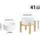 Havniva Adjustable Raised Double Ceramic Bowl Set with Stand, 2 Heights Elevated Food and Water Bowls for Small Breeds, Weighted Dog Bowl, Pet Bowl (15.5 cm, 813 ml, Grey) Havniva Adjustable Raised Double Ceramic Bowl Set with Stand, 2 Heights Elevated Food and Water Bowls for Small Breeds, Weighted Dog Bowl, Pet Bowl (15.5 cm, 813 ml, Grey)