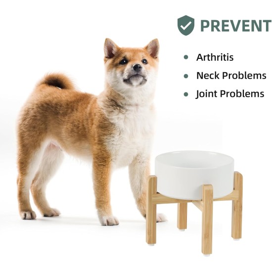 Havniva Adjustable Raised Double Ceramic Bowl Set with Stand, 2 Heights Elevated Food and Water Bowls for Small Breeds, Weighted Dog Bowl, Pet Bowl (15.5 cm, 813 ml, Grey) Havniva Adjustable Raised Double Ceramic Bowl Set with Stand, 2 Heights Elevated Food and Water Bowls for Small Breeds, Weighted Dog Bowl, Pet Bowl (15.5 cm, 813 ml, Grey)