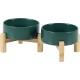 Havniva Adjustable Raised Double Ceramic Bowl Set with Stand, 2 Heights Elevated Food and Water Bowls for Small Breeds, Weighted Dog Bowl, Pet Bowl (15.5 cm, 813 ml, Grey) Havniva Adjustable Raised Double Ceramic Bowl Set with Stand, 2 Heights Elevated Food and Water Bowls for Small Breeds, Weighted Dog Bowl, Pet Bowl (15.5 cm, 813 ml, Grey)