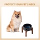 Havniva Ceramic 15.5 cm Raised Double Dog Bowls Set with Acacia Wood Stand, 2 Heights Increased, Food & Water Bowls for Small Dogs (800 ml, Arctic White) Havniva Ceramic 15.5 cm Raised Double Dog Bowls Set with Acacia Wood Stand, 2 Heights Increased, Food & Water Bowls for Small Dogs (800 ml, Arctic White)