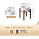 Havniva Ceramic 15.5 cm Raised Double Dog Bowls Set with Acacia Wood Stand, 2 Heights Increased, Food & Water Bowls for Small Dogs (800 ml, Arctic White) Havniva Ceramic 15.5 cm Raised Double Dog Bowls Set with Acacia Wood Stand, 2 Heights Increased, Food & Water Bowls for Small Dogs (800 ml, Arctic White)