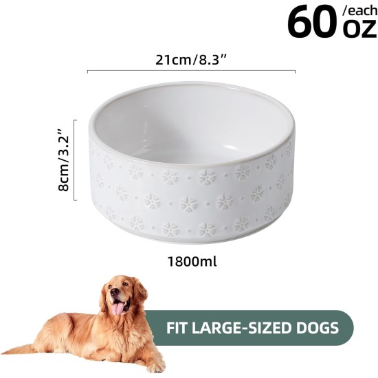 Havniva Ceramic 15.5 cm Raised Double Dog Bowls Set with Acacia Wood Stand, 2 Heights Increased, Food & Water Bowls for Small Dogs (800 ml, Arctic White) Havniva Ceramic 15.5 cm Raised Double Dog Bowls Set with Acacia Wood Stand, 2 Heights Increased, Food & Water Bowls for Small Dogs (800 ml, Arctic White)