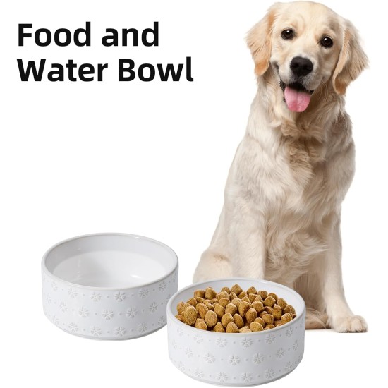 Havniva Ceramic 15.5 cm Raised Double Dog Bowls Set with Acacia Wood Stand, 2 Heights Increased, Food & Water Bowls for Small Dogs (800 ml, Arctic White) Havniva Ceramic 15.5 cm Raised Double Dog Bowls Set with Acacia Wood Stand, 2 Heights Increased, Food & Water Bowls for Small Dogs (800 ml, Arctic White)