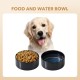 Havniva Ceramic 18.5 cm Raised Double Dog Bowls Set with Acacia Wood Stand, Food & Water Bowls for Medium Breeds Dogs, Weighted Pet Dishes (1300 ml, Arctic White) Havniva Ceramic 18.5 cm Raised Double Dog Bowls Set with Acacia Wood Stand, Food & Water Bowls for Medium Breeds Dogs, Weighted Pet Dishes (1300 ml, Arctic White)