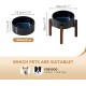 Havniva Ceramic 18.5 cm Raised Double Dog Bowls Set with Acacia Wood Stand, Food & Water Bowls for Medium Breeds Dogs, Weighted Pet Dishes (1300 ml, Arctic White) Havniva Ceramic 18.5 cm Raised Double Dog Bowls Set with Acacia Wood Stand, Food & Water Bowls for Medium Breeds Dogs, Weighted Pet Dishes (1300 ml, Arctic White)