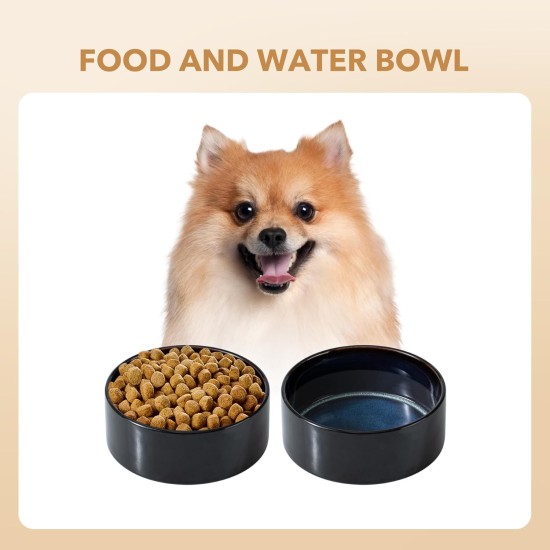 Havniva Ceramic 18.5 cm Raised Double Dog Bowls Set with Acacia Wood Stand, Food & Water Bowls for Medium Breeds Dogs, Weighted Pet Dishes (1300 ml, Arctic White) Havniva Ceramic 18.5 cm Raised Double Dog Bowls Set with Acacia Wood Stand, Food & Water Bowls for Medium Breeds Dogs, Weighted Pet Dishes (1300 ml, Arctic White)