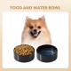 Havniva Ceramic 18.5 cm Raised Double Dog Bowls Set with Acacia Wood Stand, Food & Water Bowls for Medium Breeds Dogs, Weighted Pet Dishes (1300 ml, Arctic White) Havniva Ceramic 18.5 cm Raised Double Dog Bowls Set with Acacia Wood Stand, Food & Water Bowls for Medium Breeds Dogs, Weighted Pet Dishes (1300 ml, Arctic White)