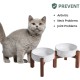 Havniva Ceramic 18.5 cm Raised Double Dog Bowls Set with Acacia Wood Stand, Food & Water Bowls for Medium Breeds Dogs, Weighted Pet Dishes (1300 ml, Arctic White) Havniva Ceramic 18.5 cm Raised Double Dog Bowls Set with Acacia Wood Stand, Food & Water Bowls for Medium Breeds Dogs, Weighted Pet Dishes (1300 ml, Arctic White)