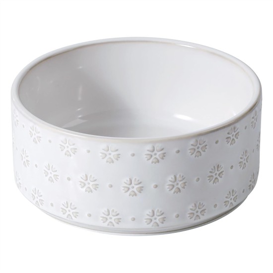 Havniva Ceramic 18.5 cm Raised Double Dog Bowls Set with Acacia Wood Stand, Food & Water Bowls for Medium Breeds Dogs, Weighted Pet Dishes (1300 ml, Arctic White) Havniva Ceramic 18.5 cm Raised Double Dog Bowls Set with Acacia Wood Stand, Food & Water Bowls for Medium Breeds Dogs, Weighted Pet Dishes (1300 ml, Arctic White)