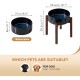 Havniva Ceramic 18.5 cm Raised Double Dog Bowls Set with Acacia Wood Stand, Food & Water Bowls for Medium Breeds Dogs, Weighted Pet Dishes (1300 ml, Arctic White) Havniva Ceramic 18.5 cm Raised Double Dog Bowls Set with Acacia Wood Stand, Food & Water Bowls for Medium Breeds Dogs, Weighted Pet Dishes (1300 ml, Arctic White)