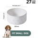 Havniva Ceramic 18.5 cm Raised Double Dog Bowls Set with Acacia Wood Stand, Food & Water Bowls for Medium Breeds Dogs, Weighted Pet Dishes (1300 ml, Arctic White) Havniva Ceramic 18.5 cm Raised Double Dog Bowls Set with Acacia Wood Stand, Food & Water Bowls for Medium Breeds Dogs, Weighted Pet Dishes (1300 ml, Arctic White)
