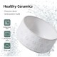 Havniva Ceramic 18.5 cm Raised Double Dog Bowls Set with Acacia Wood Stand, Food & Water Bowls for Medium Breeds Dogs, Weighted Pet Dishes (1300 ml, Arctic White) Havniva Ceramic 18.5 cm Raised Double Dog Bowls Set with Acacia Wood Stand, Food & Water Bowls for Medium Breeds Dogs, Weighted Pet Dishes (1300 ml, Arctic White)