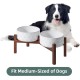 Havniva Ceramic 18.5 cm Raised Double Dog Bowls Set with Acacia Wood Stand, Food & Water Bowls for Medium Breeds Dogs, Weighted Pet Dishes (1300 ml, Arctic White) Havniva Ceramic 18.5 cm Raised Double Dog Bowls Set with Acacia Wood Stand, Food & Water Bowls for Medium Breeds Dogs, Weighted Pet Dishes (1300 ml, Arctic White)