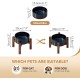 Havniva Ceramic 18.5 cm Raised Double Dog Bowls Set with Acacia Wood Stand, Food & Water Bowls for Medium Breeds Dogs, Weighted Pet Dishes (1300 ml, Arctic White) Havniva Ceramic 18.5 cm Raised Double Dog Bowls Set with Acacia Wood Stand, Food & Water Bowls for Medium Breeds Dogs, Weighted Pet Dishes (1300 ml, Arctic White)